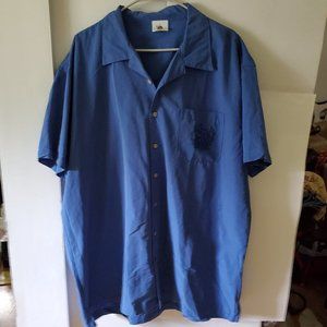 Margaritaville Men's Blue Nautical Tall Ship Son of A Sailor Saloon Shirt 2X